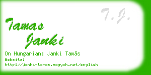 tamas janki business card